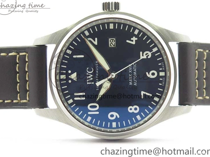 MIROTIME 0203 MARK XVIII Le Petit Prince IW327004 SS FKF 1:1 Best Edition Blue Dial On Brown Leather Strap Trendsetting 7117